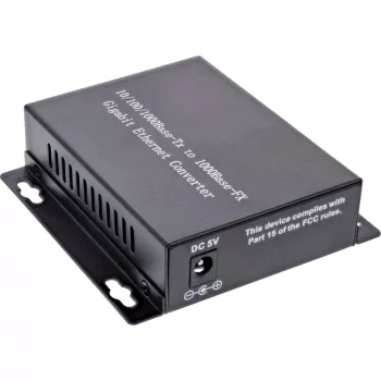 InLine convertitore di rete media 10/100/1000Mb/s TP su fibra ottica (SC Duplex), SM, 20 km