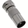 InLine Adattatore coassiale connettore maschio F SAT a connettore maschio IEC antenna