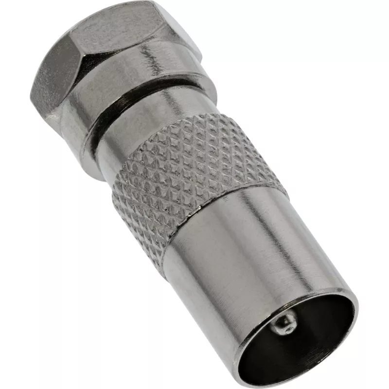 InLine Adattatore coassiale connettore maschio F SAT a connettore maschio IEC antenna
