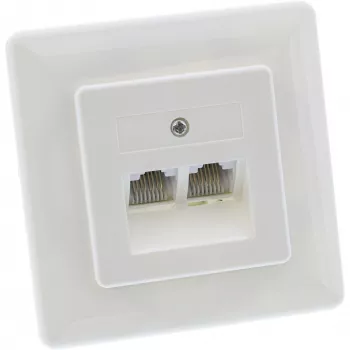 InLine Placca a muro ISDN 2x connettore femmina RJ45 2x 8 porte 69989C