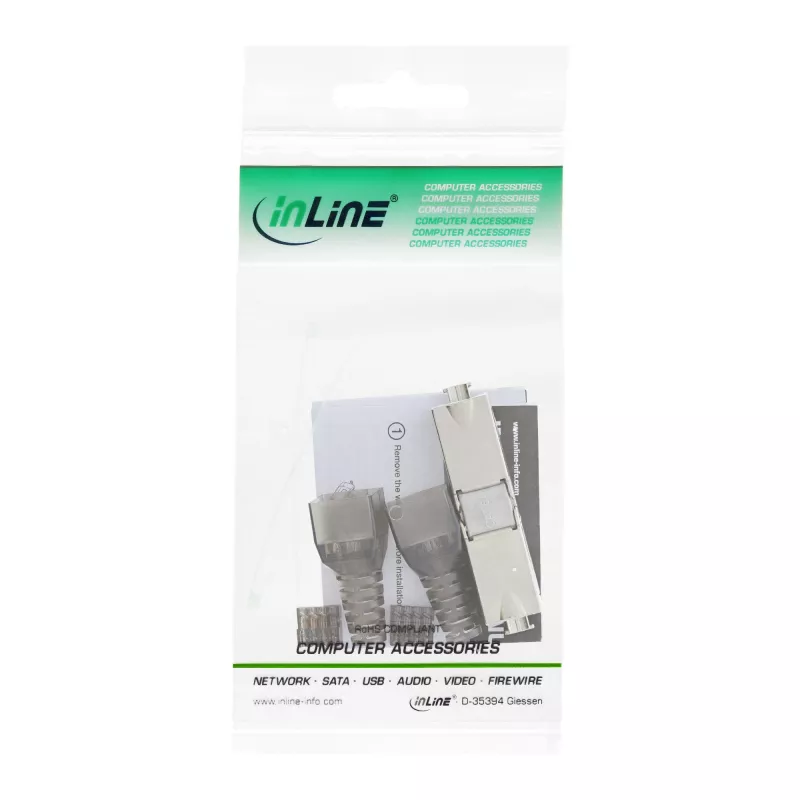InLine Connettore per cavi Cat.6A, schermato, versione sottile
