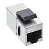 InLine Modulo RJ45 femmina-femmina SNAP-In Cat.6 STP, nero/argento