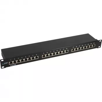 InLine Patch Panel 19 pollici Cat.5e 24 porte 1U nero RAL9005