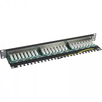 InLine Patch Panel 19 pollici Cat.5e 24 porte 1U nero RAL9005