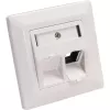 InLine Set cornice per 2x RJ45 femmina/LSA, Keystone SNAP-In, RAL9010