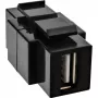InLine Modulo Snap-In USB 2.0, USB 2.0 A femmina/femmina, custodia bianca