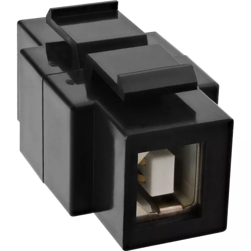InLine Modulo Snap-In USB 2.0, USB 2.0 A femmina/femmina, custodia bianca