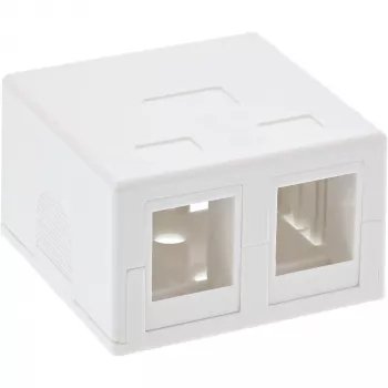InLine Scatola da parete per Keystone 2x RJ45 bianco 76202B