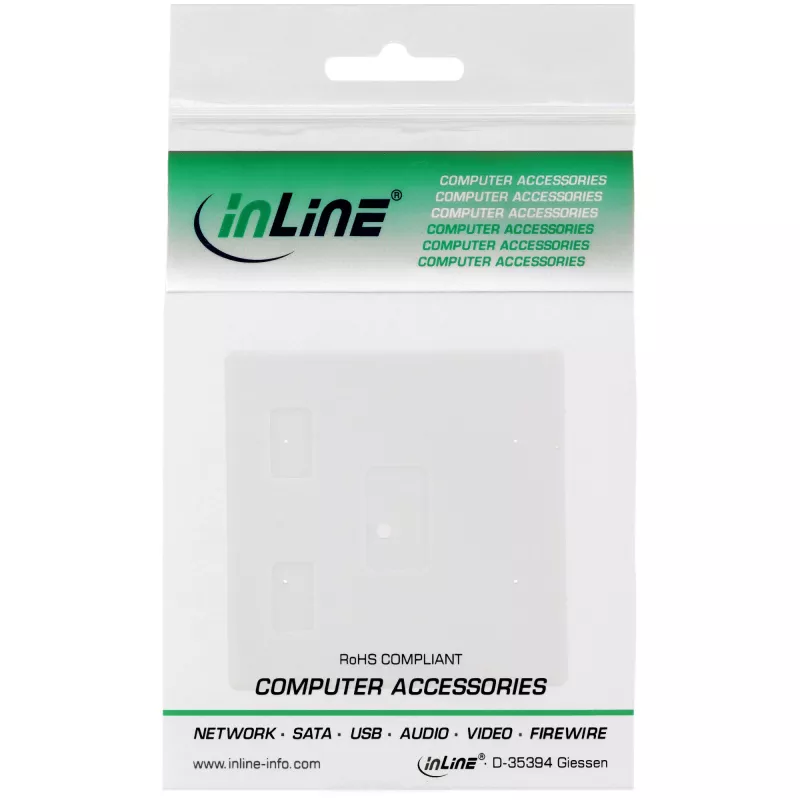 InLine Scatola da parete per Keystone 2x RJ45 bianco 76202B