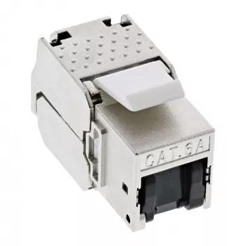 InLine Modulo Snap-In RJ45 Keystone Jack Cat.6a, con copertura antipolvere nero
