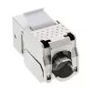 InLine Modulo Snap-In RJ45 Keystone Jack Cat.6a, con copertura antipolvere nero