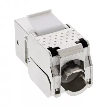 InLine Modulo Snap-In RJ45 Keystone Jack Cat.6a, con copertura antipolvere nero