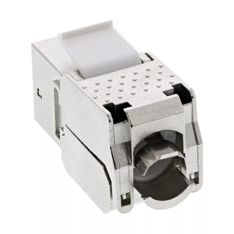 InLine Modulo Snap-In RJ45 Keystone Jack Cat.6a, con copertura antipolvere nero
