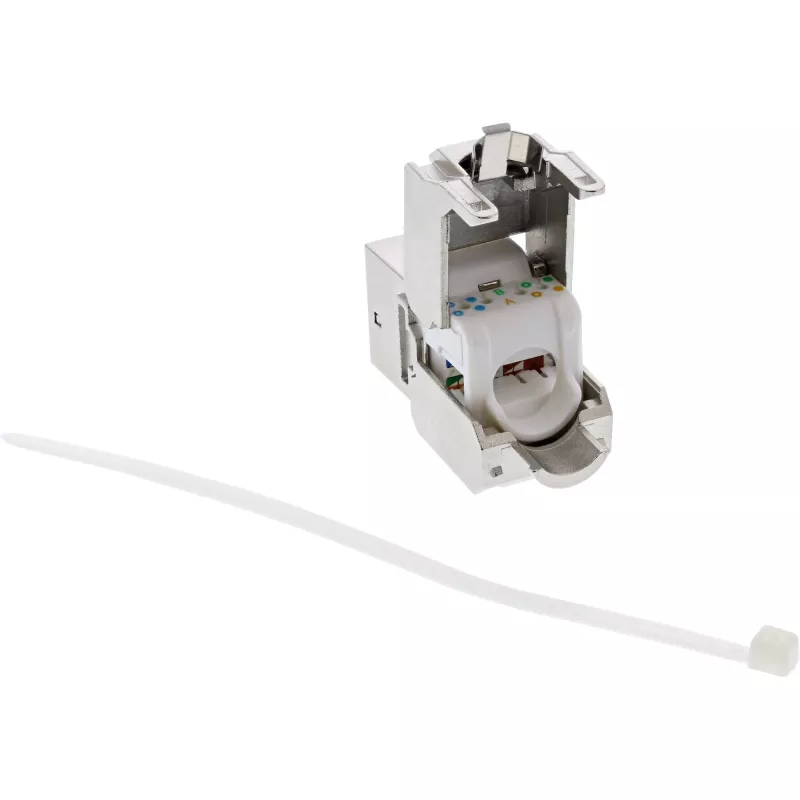 InLine Modulo Snap-In RJ45 Keystone Jack Cat.6a, con copertura antipolvere nero