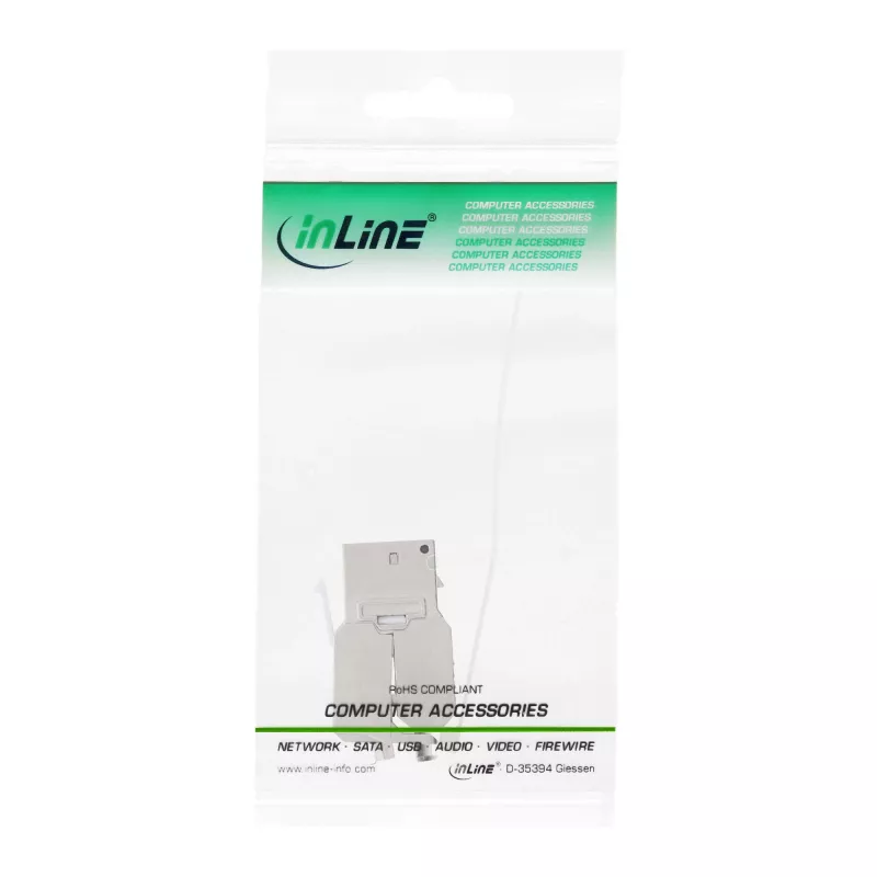 InLine Modulo Snap-In RJ45 Keystone Jack Cat.6a, con copertura antipolvere nero