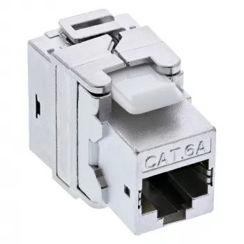 InLine Modulo Snap-In RJ45 Keystone Jack Premium Cat.6a, con copertura antipolvere