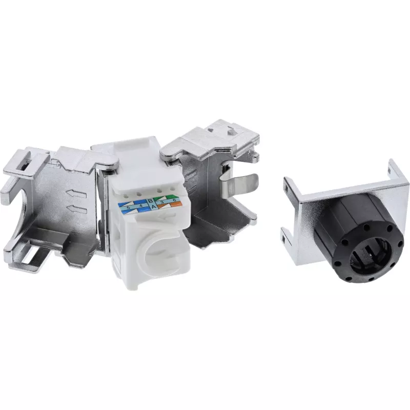 InLine Modulo Snap-In RJ45 Keystone Jack Premium Cat.6a, con copertura antipolvere