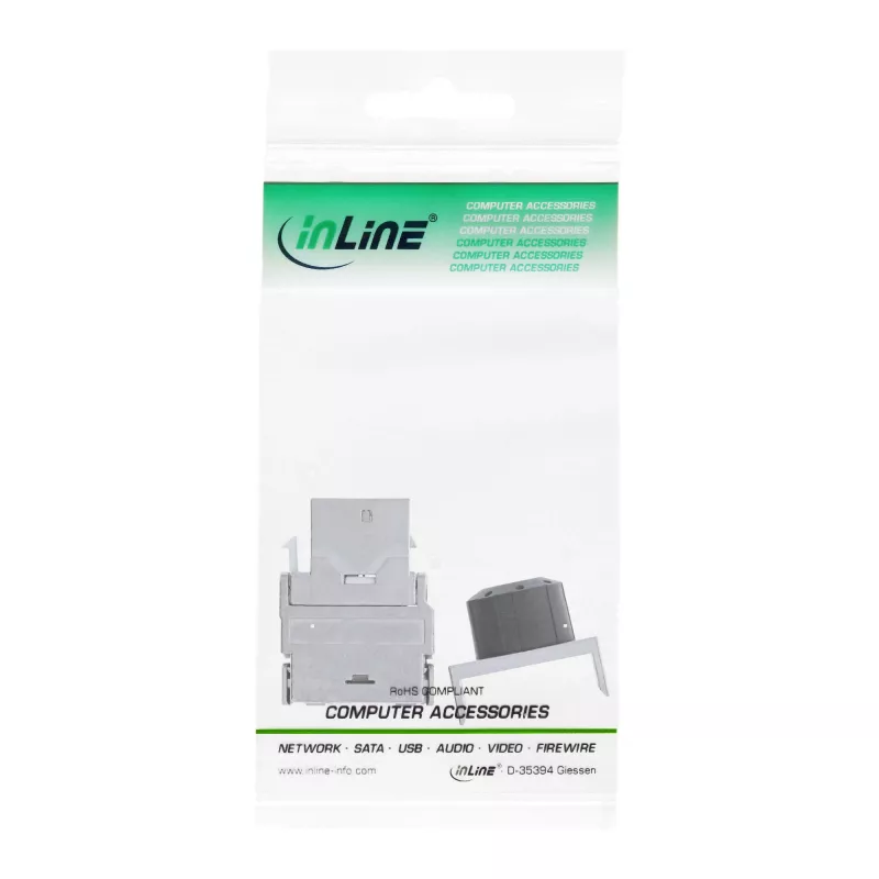 InLine Modulo Snap-In RJ45 Keystone Jack Premium Cat.6a, con copertura antipolvere