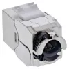 InLine Keystone RJ45 Jack sottile, SNAP-In, Cat.6A, fascetta fermacavi integrata
