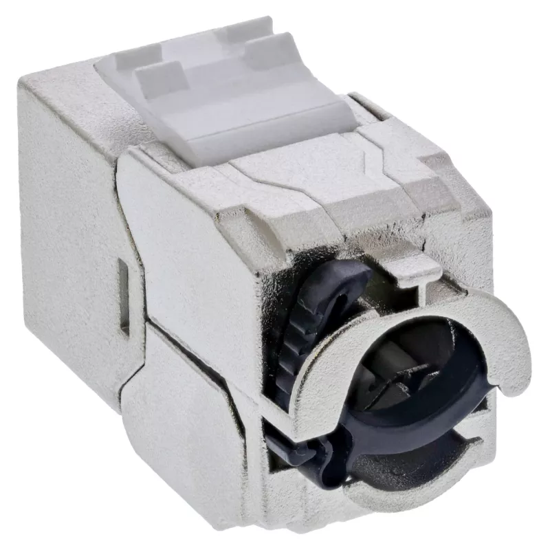InLine Keystone RJ45 Jack sottile, SNAP-In, Cat.6A, fascetta fermacavi integrata