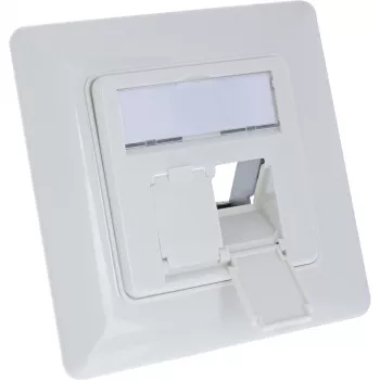 InLine Set cornice per 2x RJ45 Keystone SNAP-In, bianco RAL9010