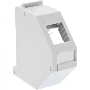 InLine Supporto Keystone per guida DIN, 1 porta, grigio chiaro