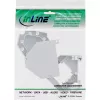 InLine Supporto modulo Keystone SNAP-In in fibra ottica, 1 porta per guida DIN