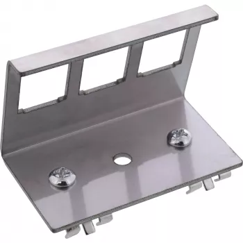 InLine 76203E Supporto per guida DIN metallico Keystone Snap-In, 3 posti