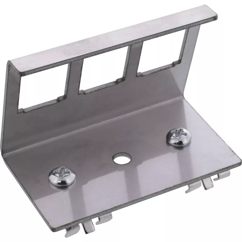 InLine 76203E Supporto per guida DIN metallico Keystone Snap-In, 3 posti