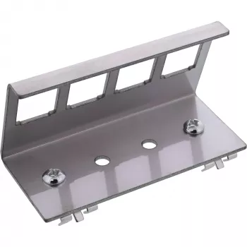 InLine 76203F supporto di montaggio per guida DIN in metallo per Keystone snap-in, 4 posti