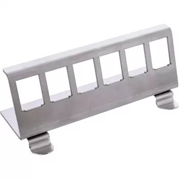 InLine 76203G supporto di montaggio per guida DIN in metallo per Keystone snap-in, 6 porte
