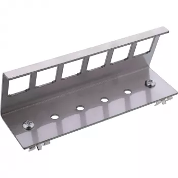 InLine 76203G supporto di montaggio per guida DIN in metallo per Keystone snap-in, 6 porte