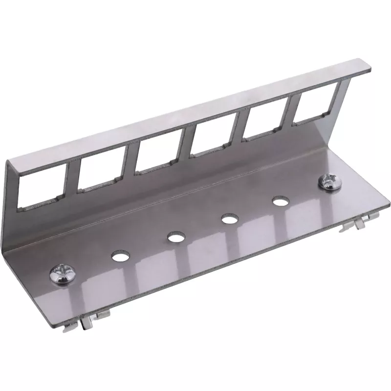 InLine 76203G supporto di montaggio per guida DIN in metallo per Keystone snap-in, 6 porte