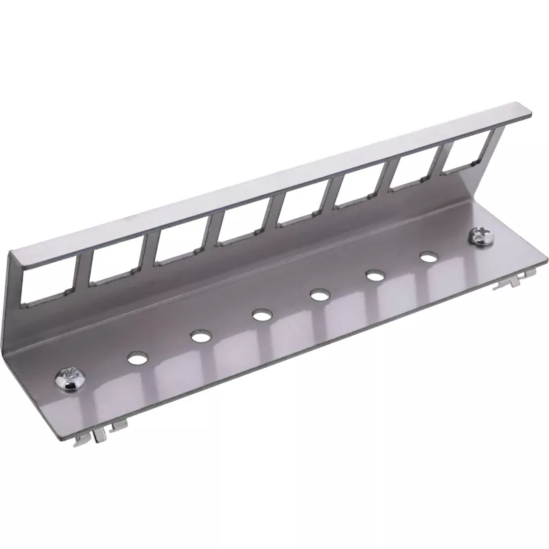 InLine 76203H fissaggio a scatto in metallo per Keystone per montaggio su guida DIN, 8 porte