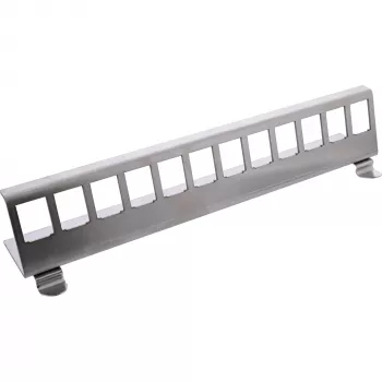 InLine 76203I fissaggio a scatto in metallo per Keystone per guida DIN, 12 porte