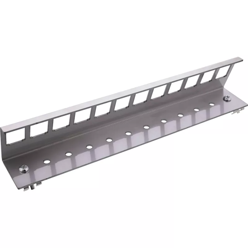 InLine 76203I fissaggio a scatto in metallo per Keystone per guida DIN, 12 porte