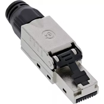 InLine connettore RJ45 Cat.6A 500MHz, assemblabile sul campo, schermato, con cappuccio a vite