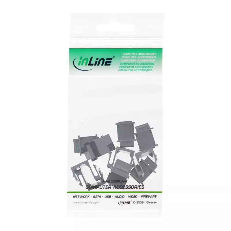 InLine copertura cieca SNAP-In per Keystone per alloggiamento modulo, nero, 10 pz.