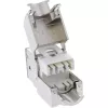 InLine connettore femmina RJ45 Keystone, schermato, Cat.6A, grigio confezione da 8