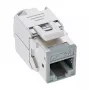 InLine connettore femmina RJ45 Keystone, schermato, Cat.6A, grigio confezione da 8