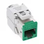 InLine connettore femmina RJ45 Keystone, schermato, Cat.6A, verde confezione da 8
