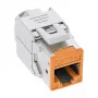InLine connettore femmina RJ45 Keystone, schermato, Cat.6A, arancione confezione da 8