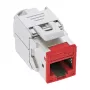 InLine connettore femmina RJ45 Keystone, schermato, Cat.6A, rosso, confezione da 8
