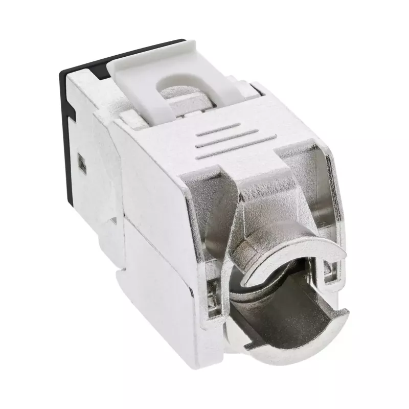 InLine connettore femmina RJ45 Keystone, schermato, Cat.6A, nero, confezione da 8