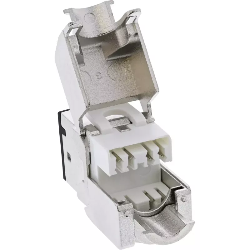 InLine connettore femmina RJ45 Keystone, schermato, Cat.6A, nero, confezione da 8