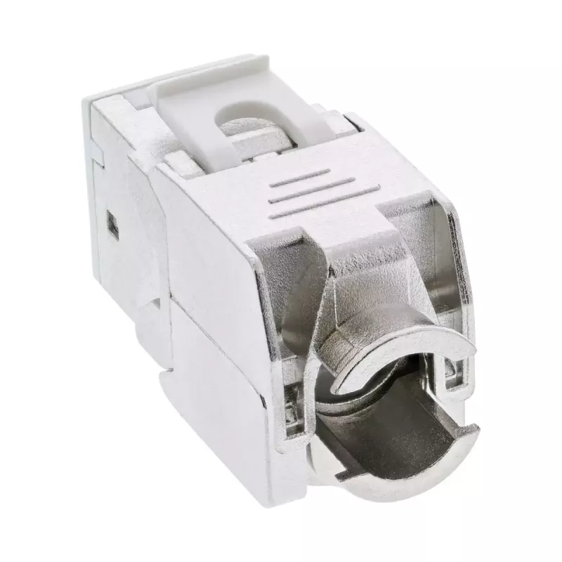 InLine connettore femmina RJ45 Keystone, schermato, Cat.6A, bianco, confezione da 8