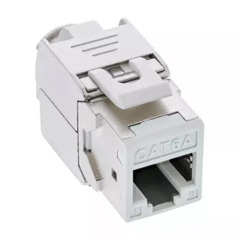 InLine connettore femmina RJ45 Keystone, schermato, Cat.6A, bianco, confezione da 8