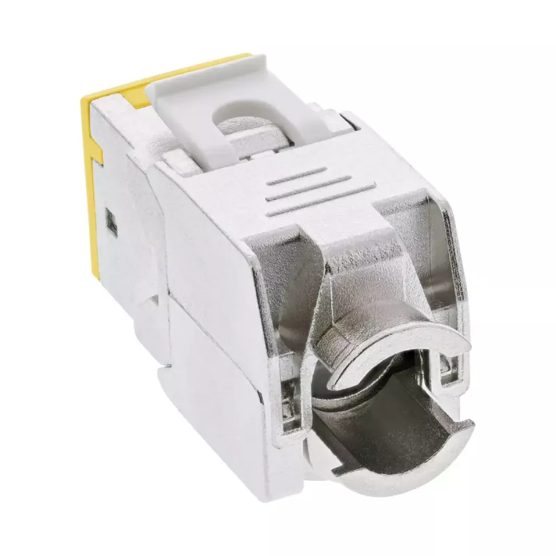InLine connettore femmina RJ45 Keystone, schermato, Cat.6A, giallo, confezione da 8