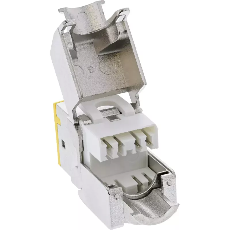 InLine connettore femmina RJ45 Keystone, schermato, Cat.6A, giallo, confezione da 8