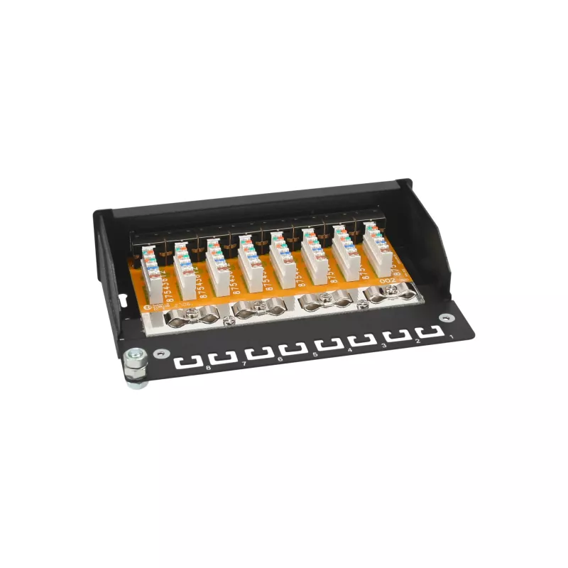 InLine patch panel Cat.6 8 porte da tavolo nero RAL9005